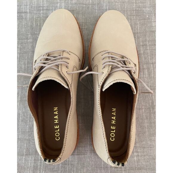 COLE HAAN Morris Plain Ox Mens Size 10.5 Amphora Taupe Nubuck Oxford Shoes main image 6